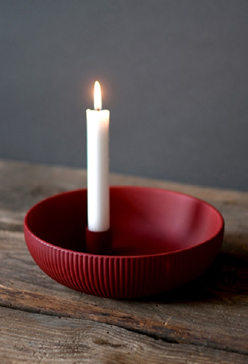 Ljusstake - Ljusbricka - Lidatorp Stor Röd - 2