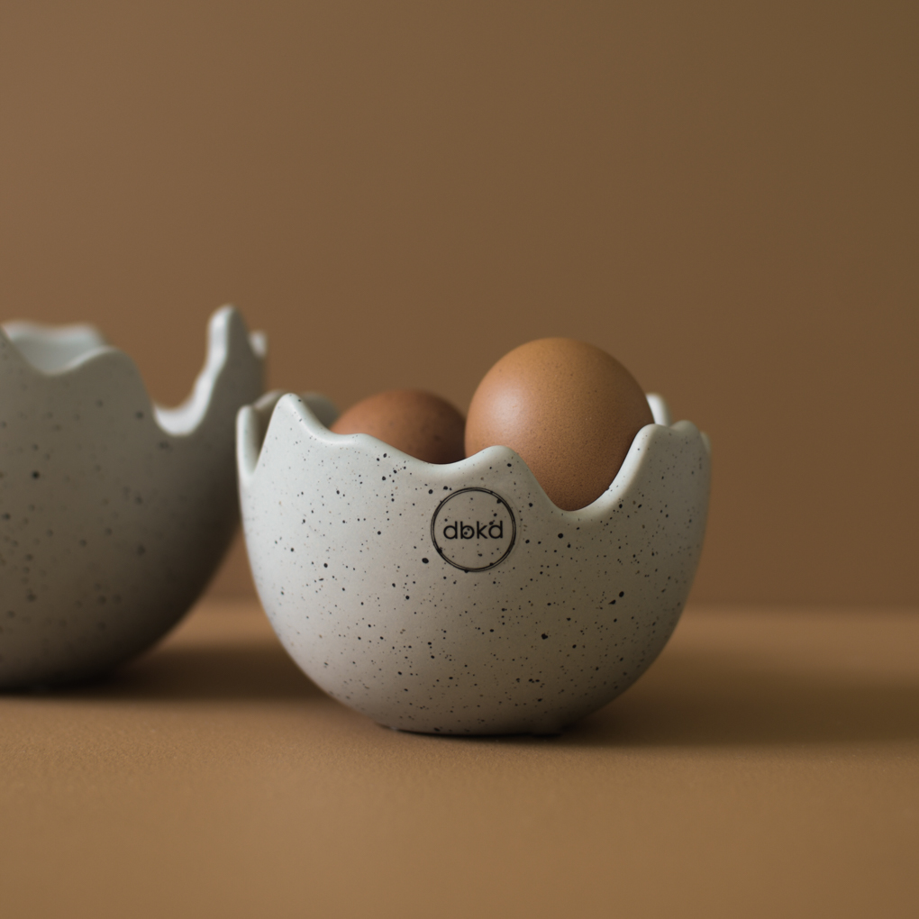 Happy Easter Bowl - Eggshell Pot - Grey/Speckled - Small - 2