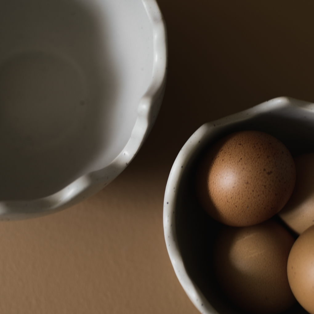 Happy Easter Bowl - Eggshell Pot - Grey/Speckled - Small - 5
