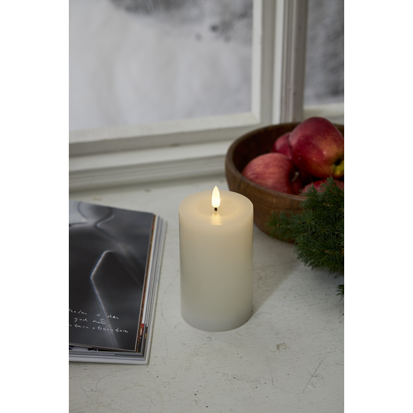 Batteriljus med timer  - Led - Flow - Vit - 12,5 cm - 6