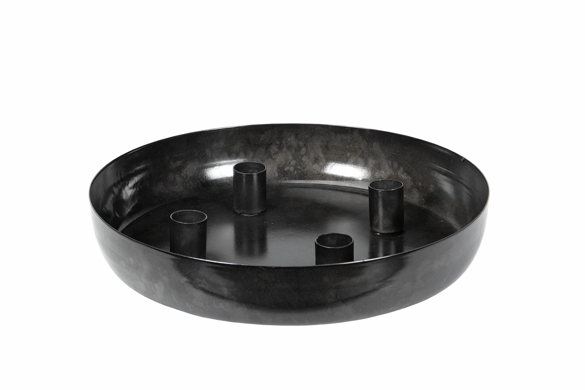 Candle tray with holders - Grey Onyx 27x4 cm - 4