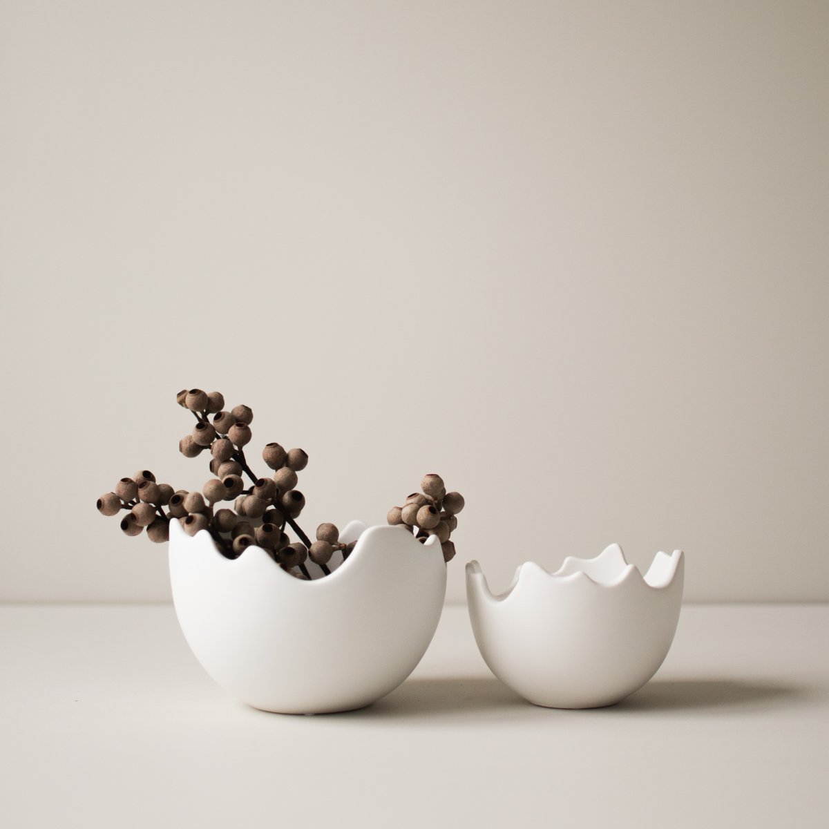Happy Easter Bowl - Eggshell Pot - White - Small - 4