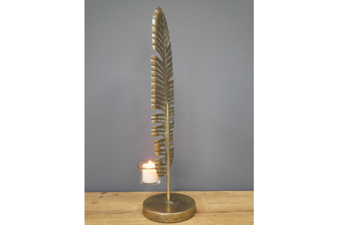 Ljusstake - Ljushållare - Löv - 48 cm - 4