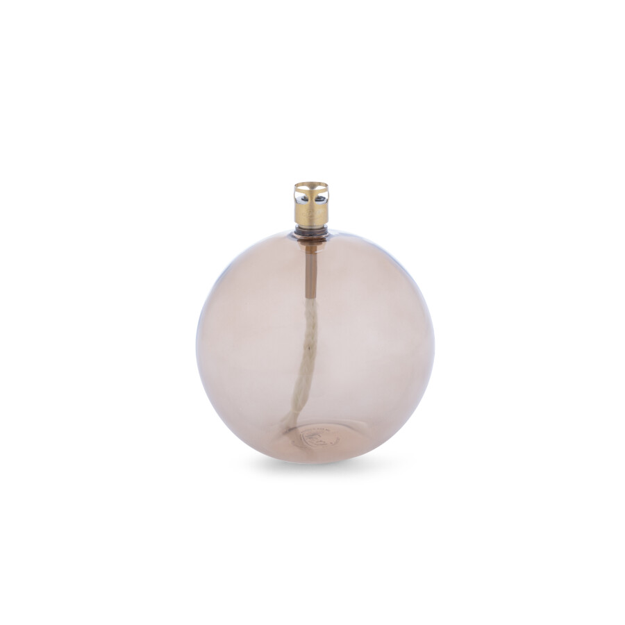 Oil lamp glass - Round - Champagne/Beige - Ø11 cm - 4