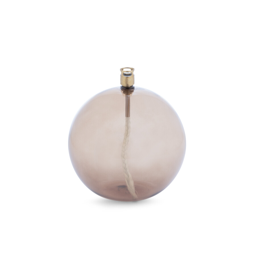 Oil lamp glass - Round - Champagne/Beige - Ø13 cm - 3