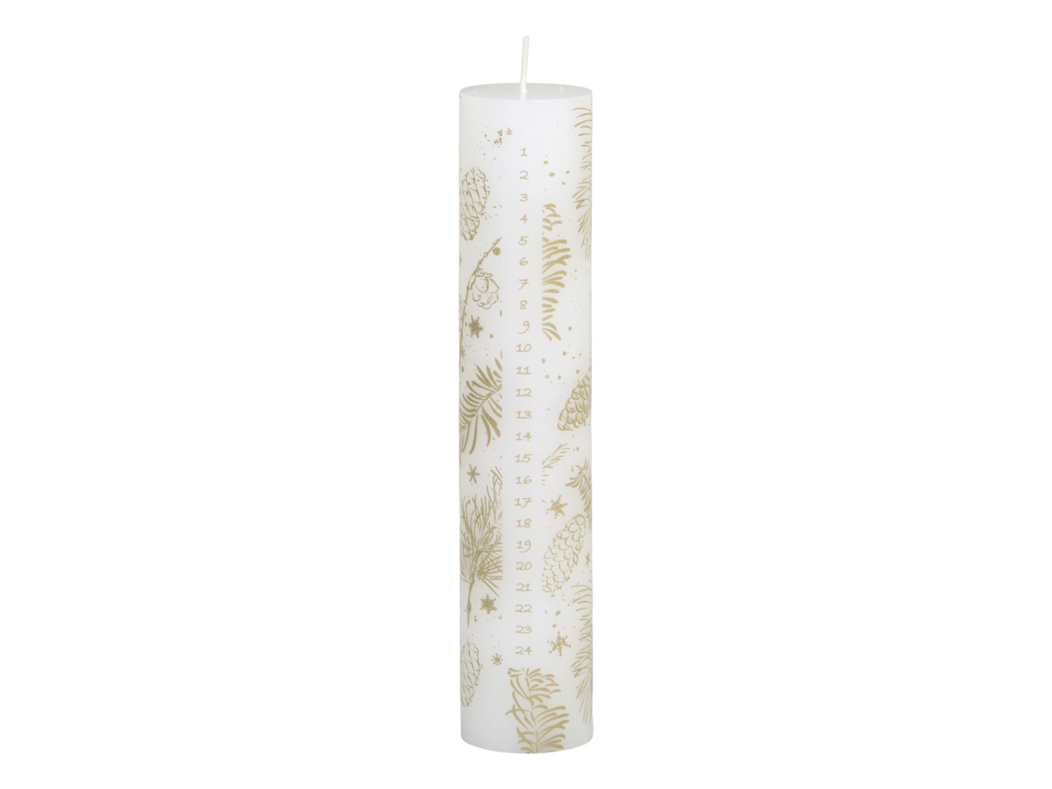 Datumljus - Kalenderljus - Antikvit/Guld - 25x5 cm - 2