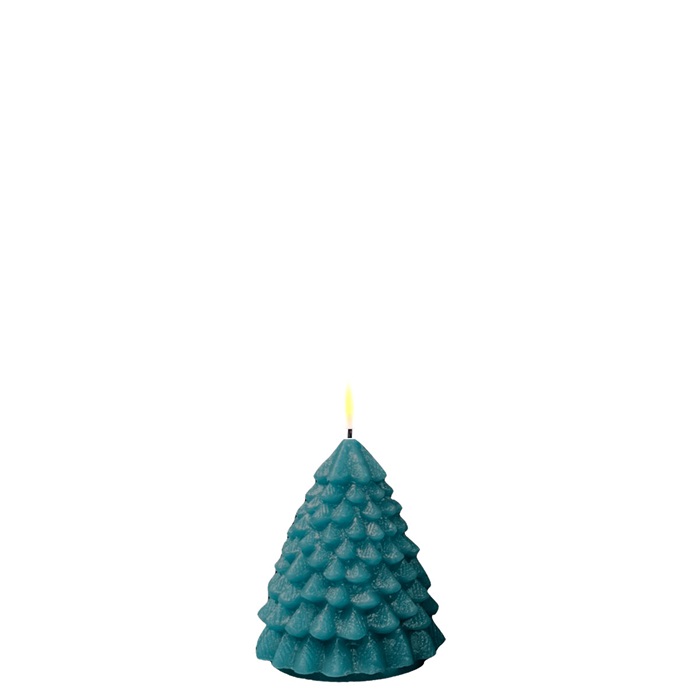 Battery-powered Christmas tree lights - Christmas tree lights - Dark green - 11 cm - 2