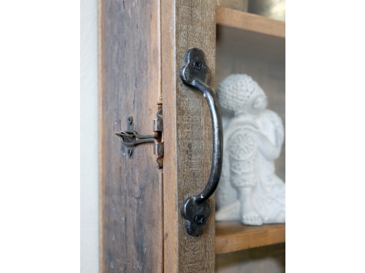 Väggskåp - Skåp med hyllor - Återvunnet trä - H60/L40/B13 cm - 4