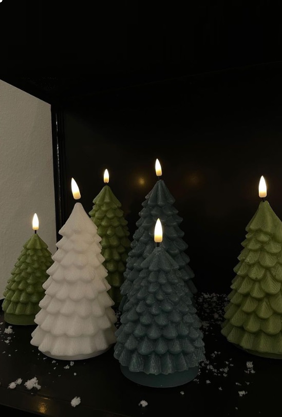 Battery-powered Christmas tree lights - Christmas tree lights - Light green - 18 cm