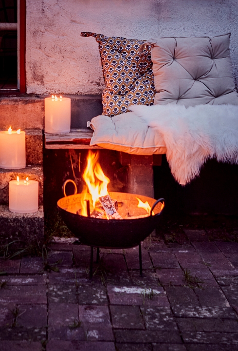 Fire pit - Fire basket - Fire bowl with stand - Ø 50 cm