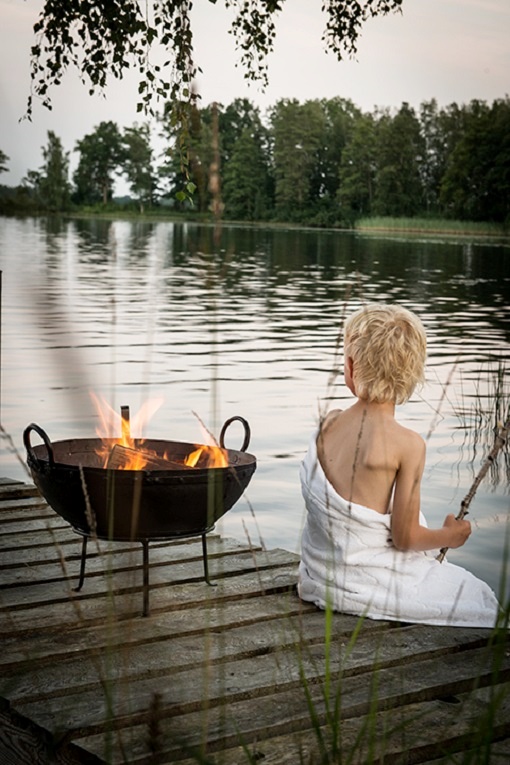 Fire pit - Fire basket - Fire bowl with stand - Ø 50 cm - 2