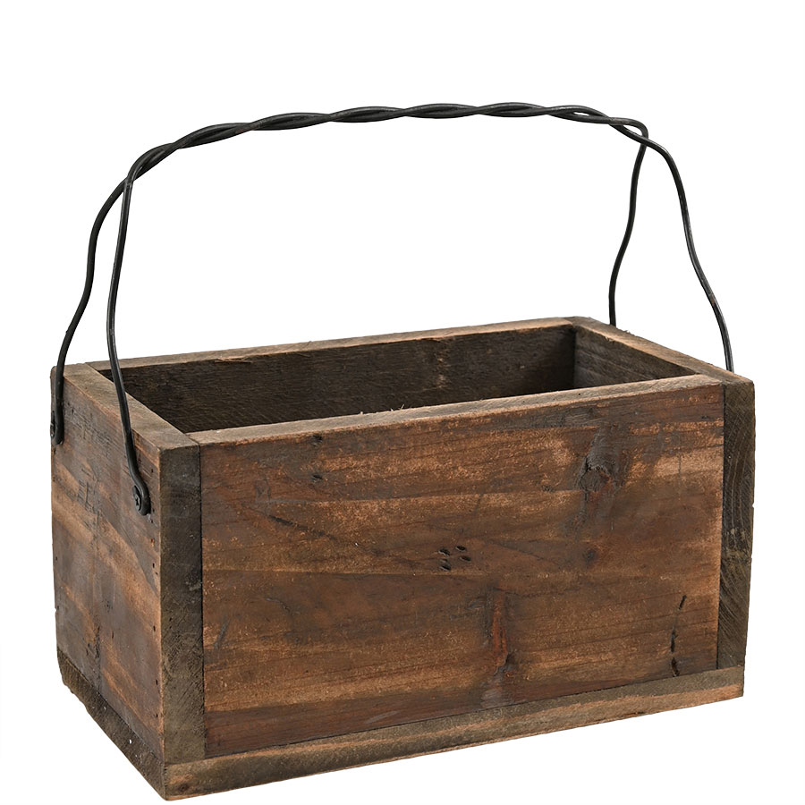 Wooden box with handle - 3