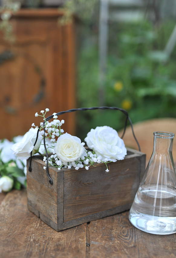 Wooden box with handle