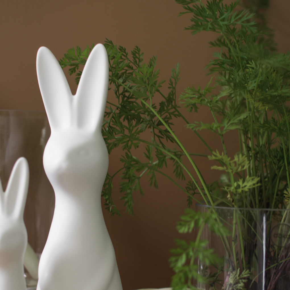 Swedish Rabbit - Påskhare - Kanin - Hare - Keramik - Vit - Stor - 12