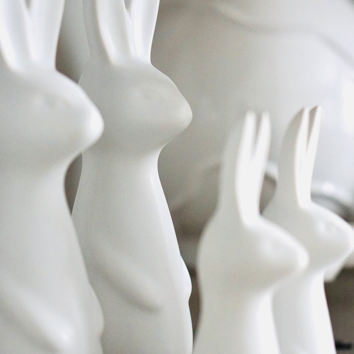 Swedish Rabbit - Påskhare - Kanin - Hare - Keramik - Vit - Stor - 8