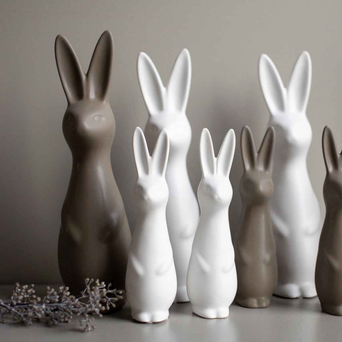 Swedish Rabbit - Påskhare - Kanin - Hare - Keramik - Vit - Stor - 5