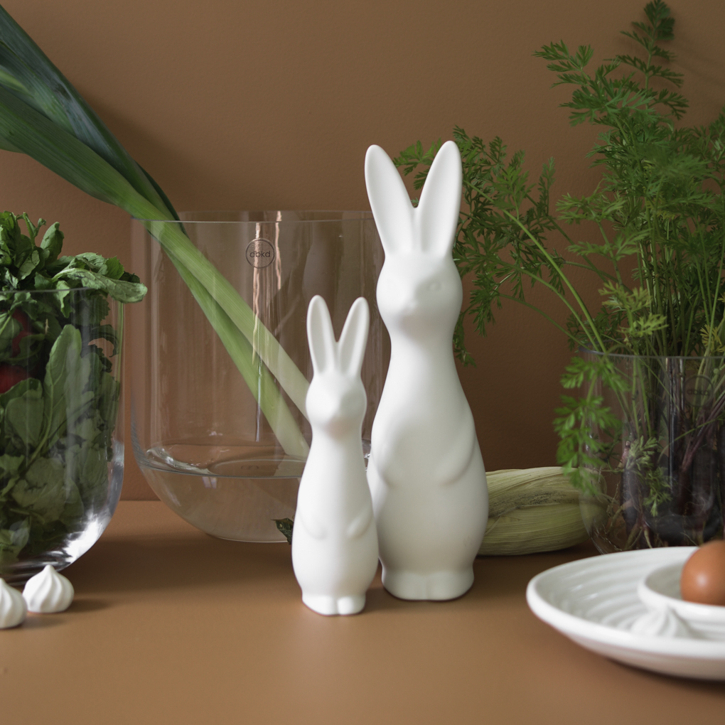 Swedish Rabbit - Påskhare - Kanin - Hare - Keramik - Vit - Stor - 13