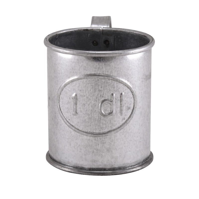Decilitermått - Litermått - Mått 1 dl - Zink  - 3