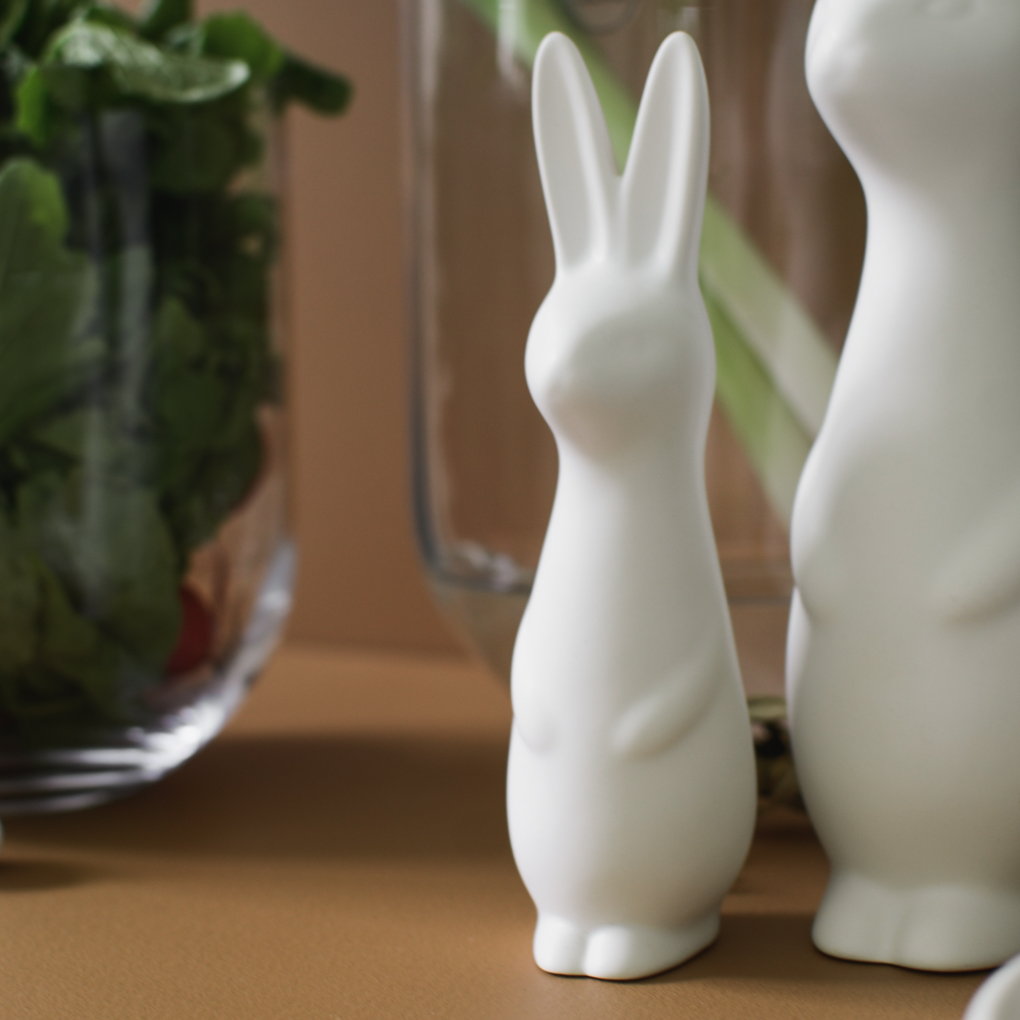 Swedish Rabbit - Easter Bunny - Rabbit - Hare - Ceramic - White - Small - 10