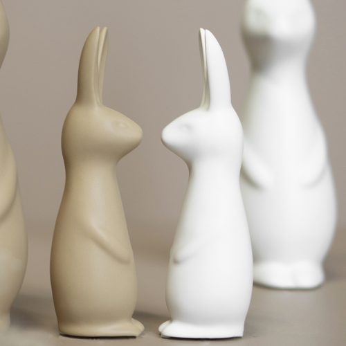 Swedish Rabbit - Easter Bunny - Rabbit - Hare - Ceramic - White - Small - 4