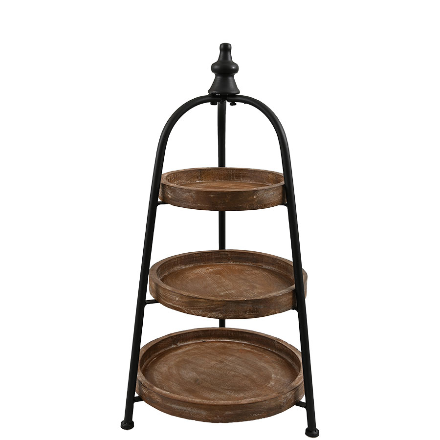 Tiered tray - Serving tray - 3 tiers - Wood - 61 cm