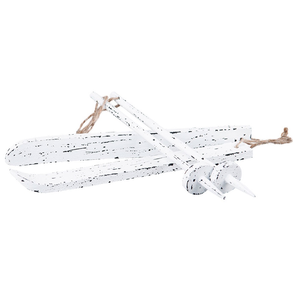 Ski Set/Hang Shabby White 20 cm - 3