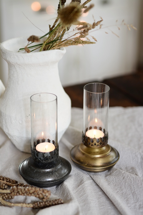 LANTERN - CANDLESTICK - ANTIQUE GREY - 4