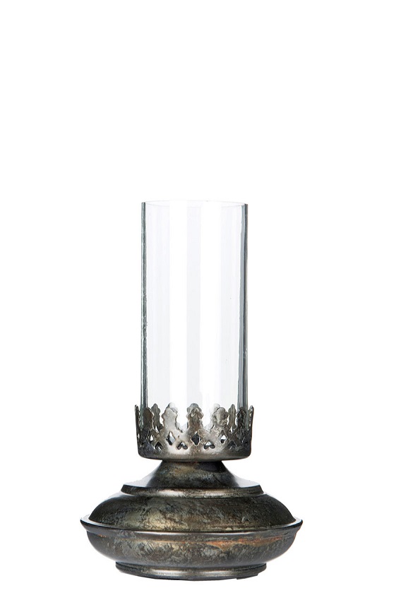 LANTERN - CANDLESTICK - ANTIQUE GREY - 6