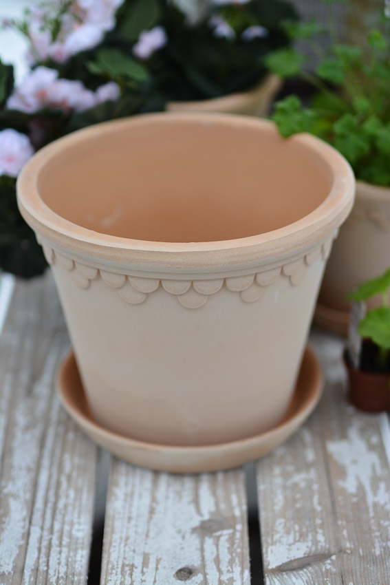 POT WITH SAUCER BERGS POTTER COPENHAGEN LIGHT TERRACOTTA Ø: 21 CM - 2