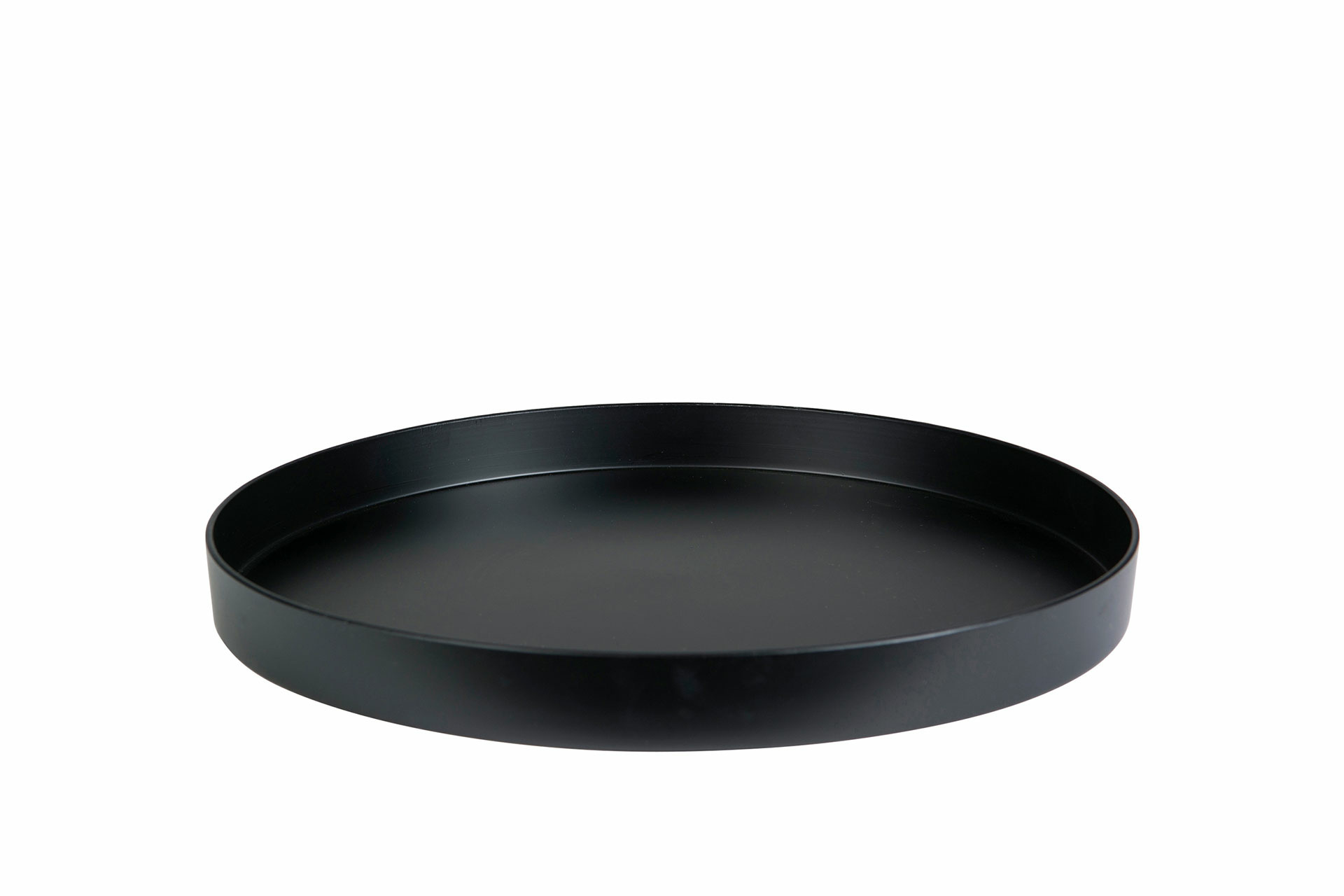 Round Tray Black - Plastic - Ø22x2 cm - 2