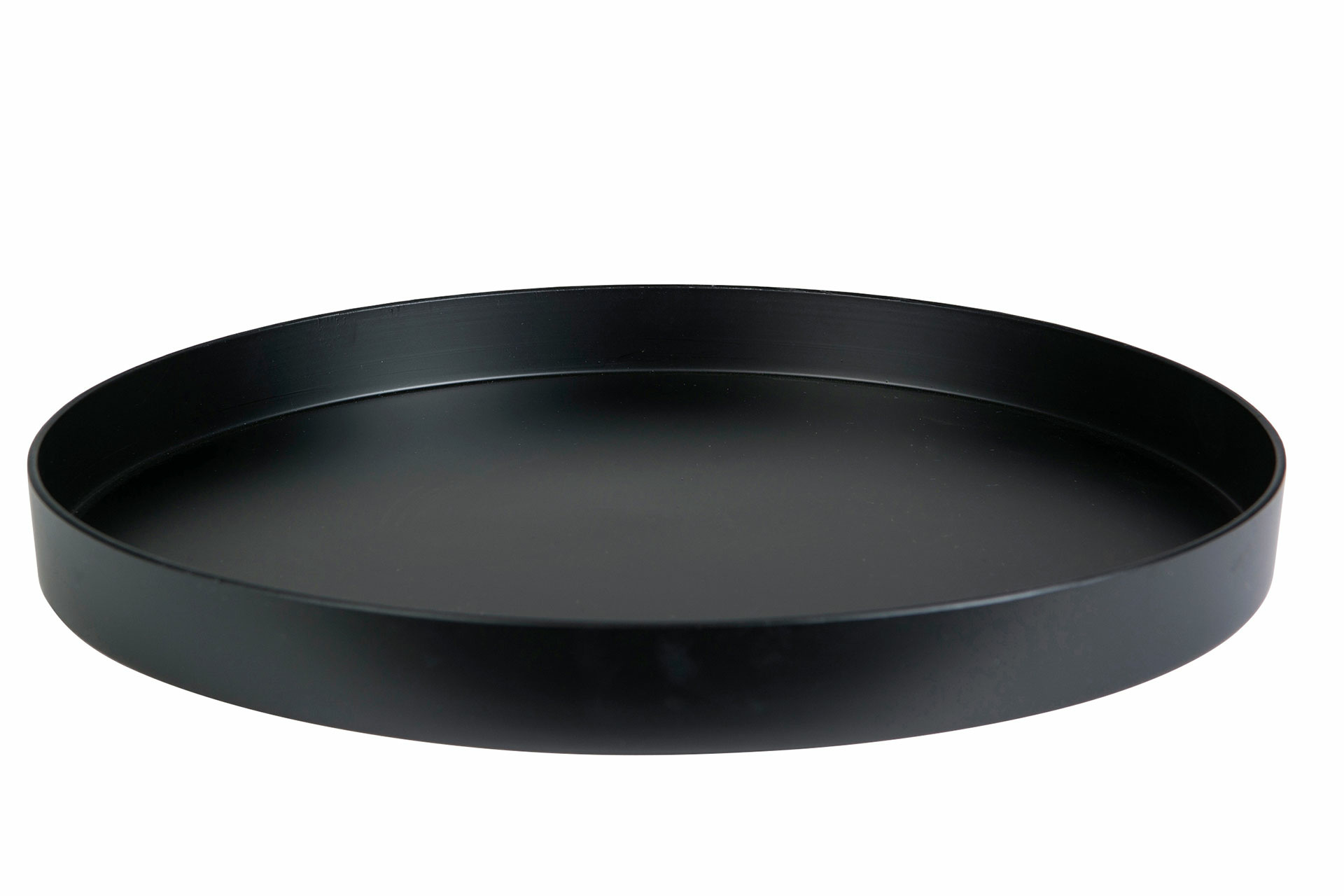 Bricka Rund Svart - Plast - Ø36x3 cm - 3