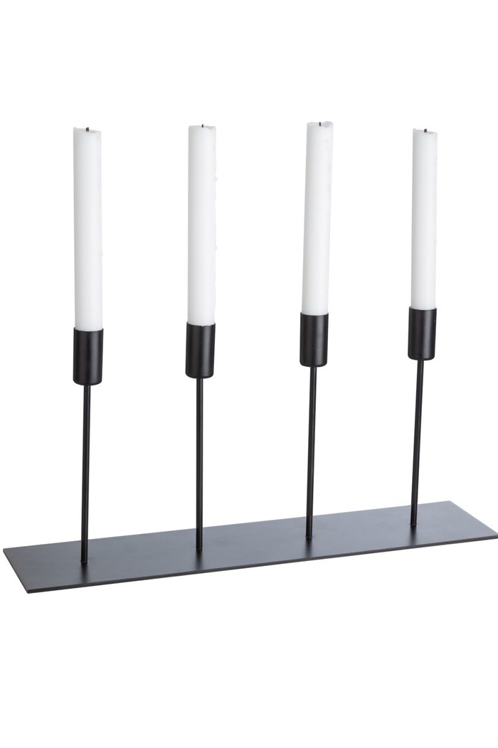 ERNST - Adventsljusstake Ljusstake - Svart - Metall - 3