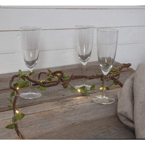 Light garland with leaves - 95 cm - 6
