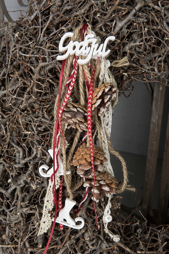 Skridskor med snöre - Lantlig inredning - Shabby Chic - 2