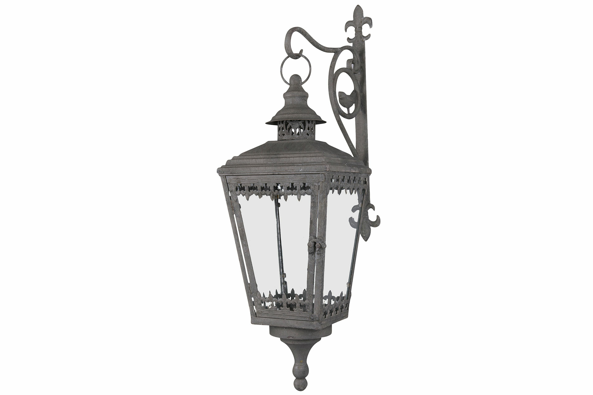 Lantern with hook - Metal - 20.5x56 cm - 2