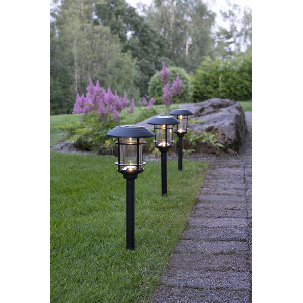 Solar-powered bollard 3-pack - Solar-powered lighting - Garden lighting - 4