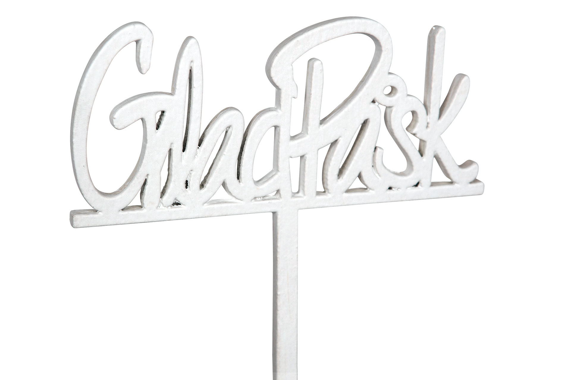 Glad Påsk/Pinne Vit - 9x4 cm - 3
