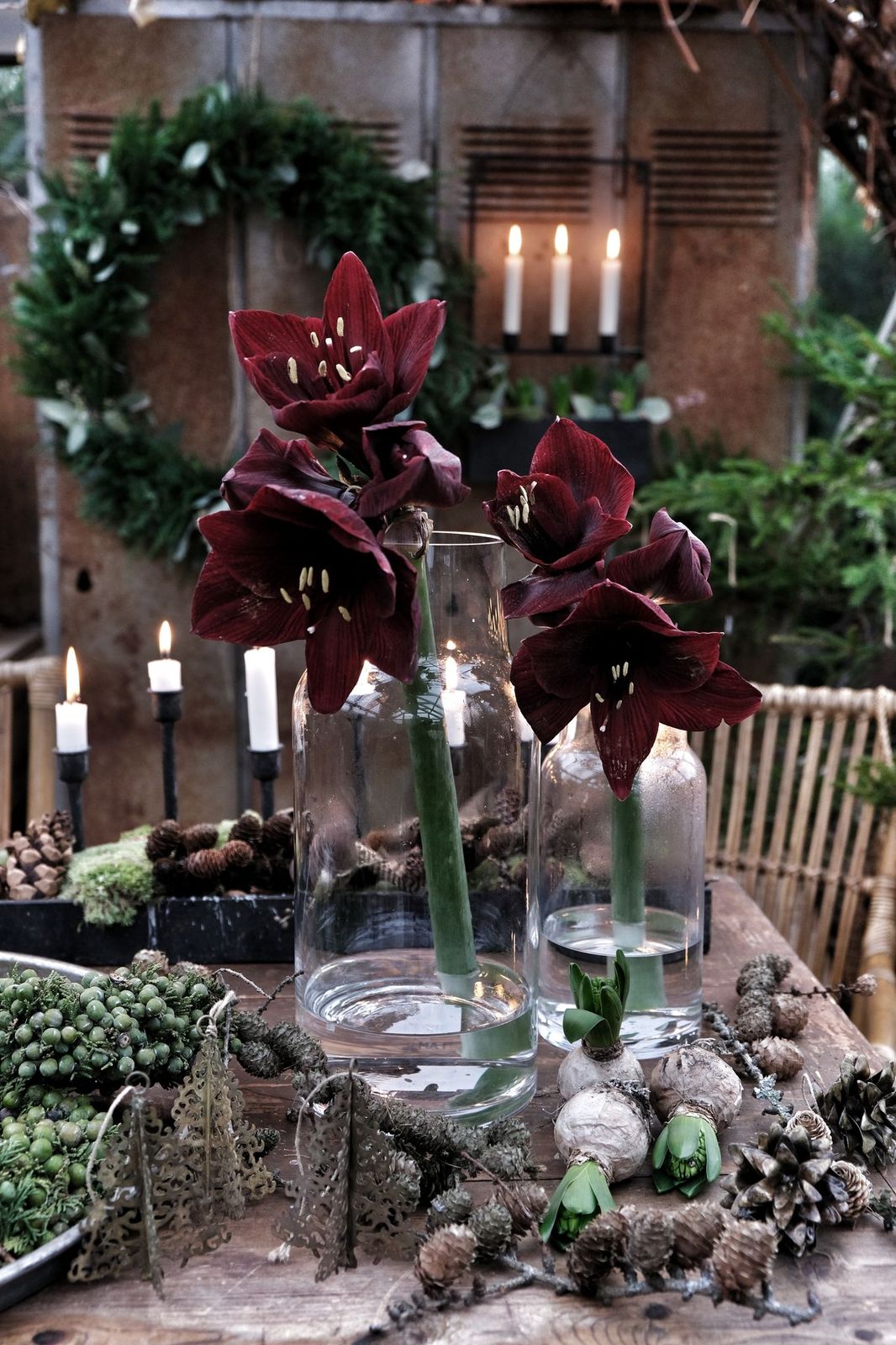 Glass lantern - Glass vase - Lantern - Clear - 34 cm - 11