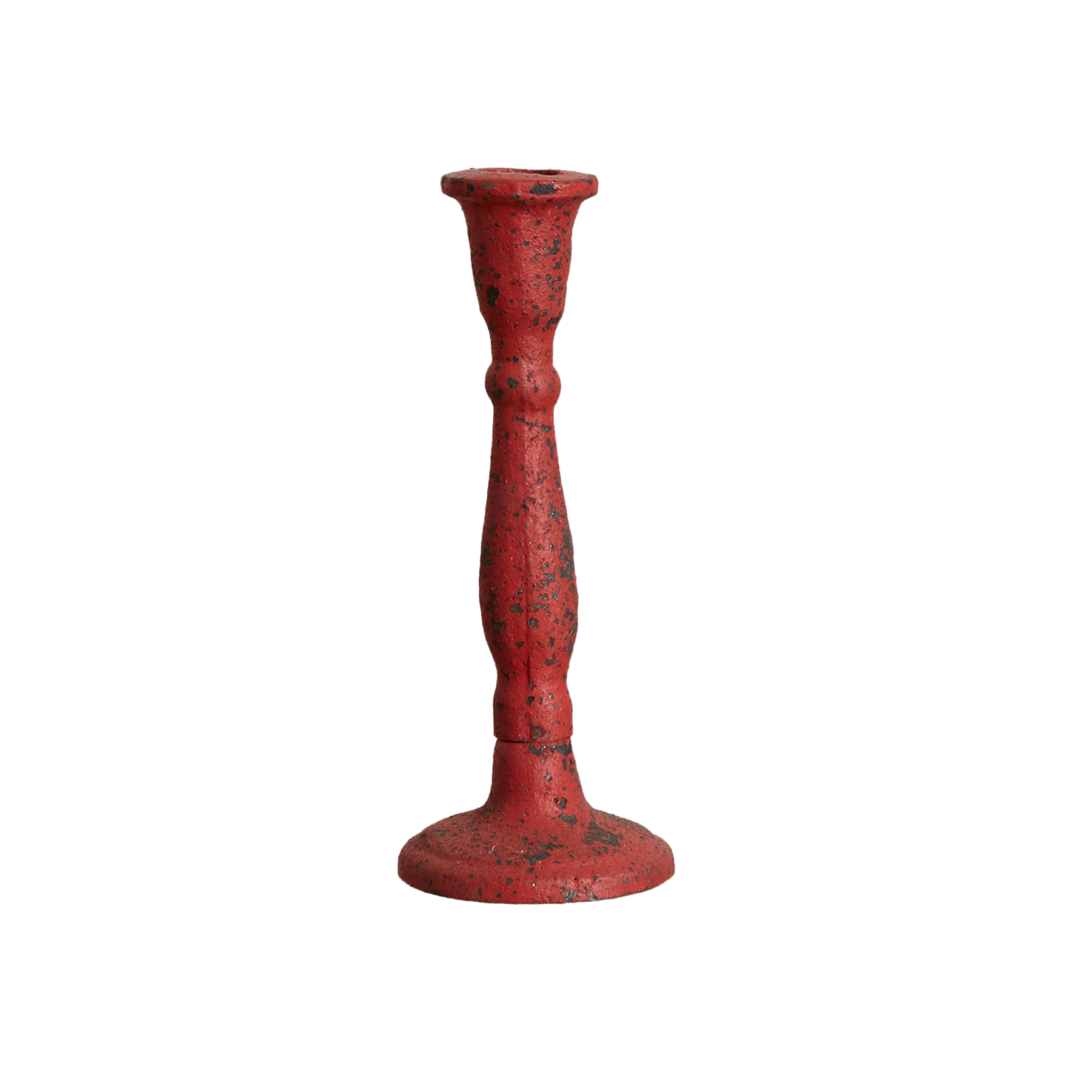 Ljusstake - Röd - Gjutjärn - 19 cm - 3