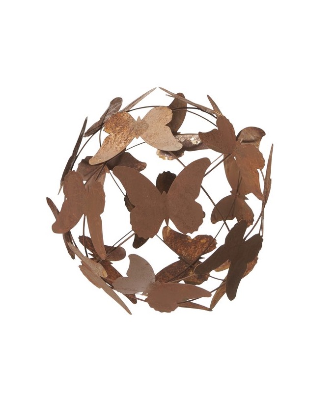 Sphere - Ball - Butterfly - Rust - 24 cm - 4