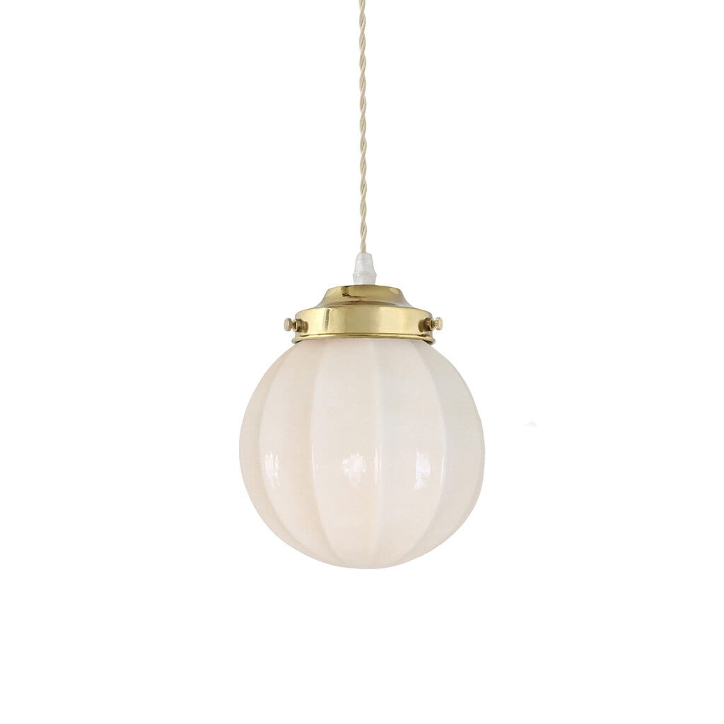 Taklampa - Mässing/Opal Mörkbeige Liten - 2