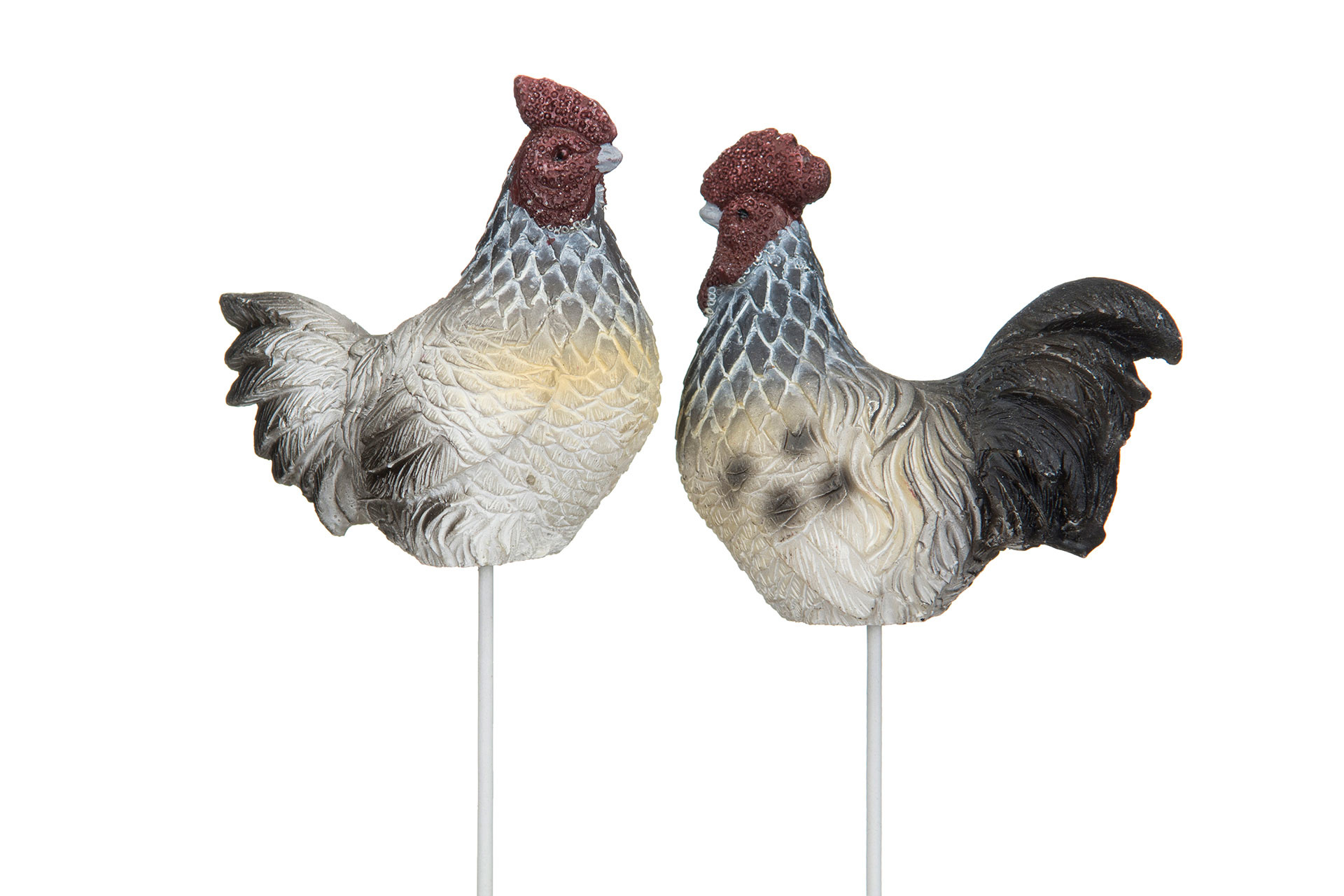 Rooster/Hen Knit White Poly - 2-pack - 2