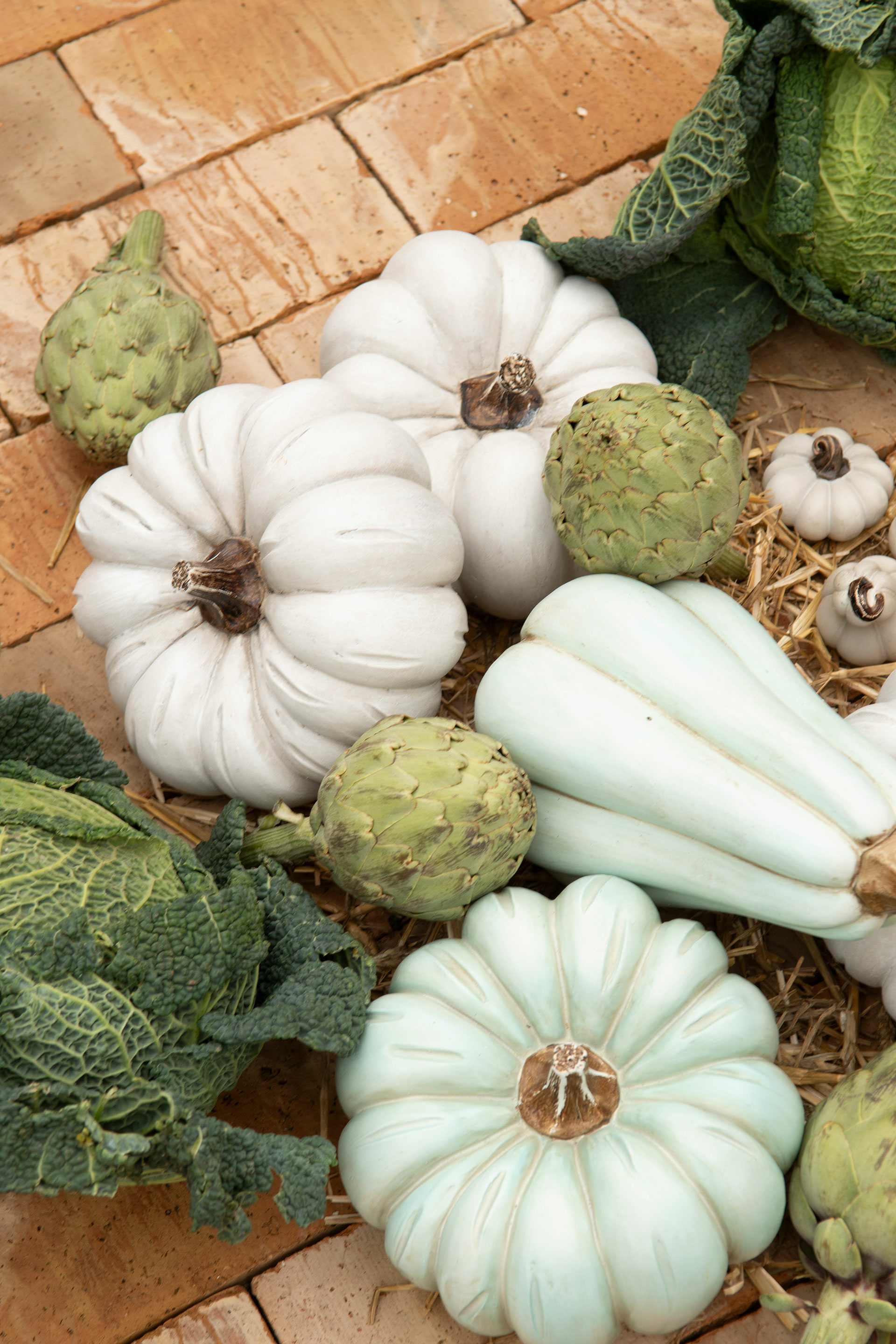 Pumpkin Mini White - Poly - Oblong - 5x8 cm - 3