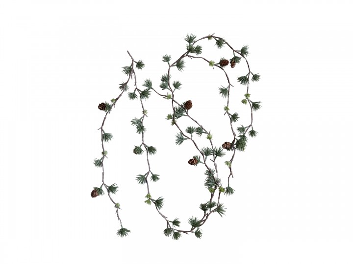 Garland Cedar with pine cones - Green/brown 160 cm - 5