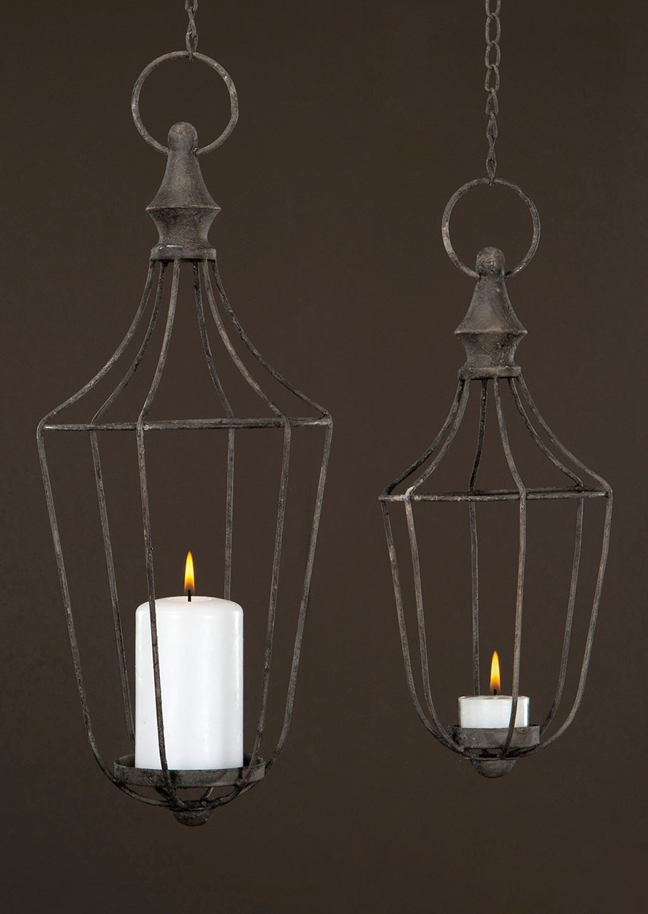 Lantern – Hanging basket – Hanging lantern – Light lantern with chain – Large - 4