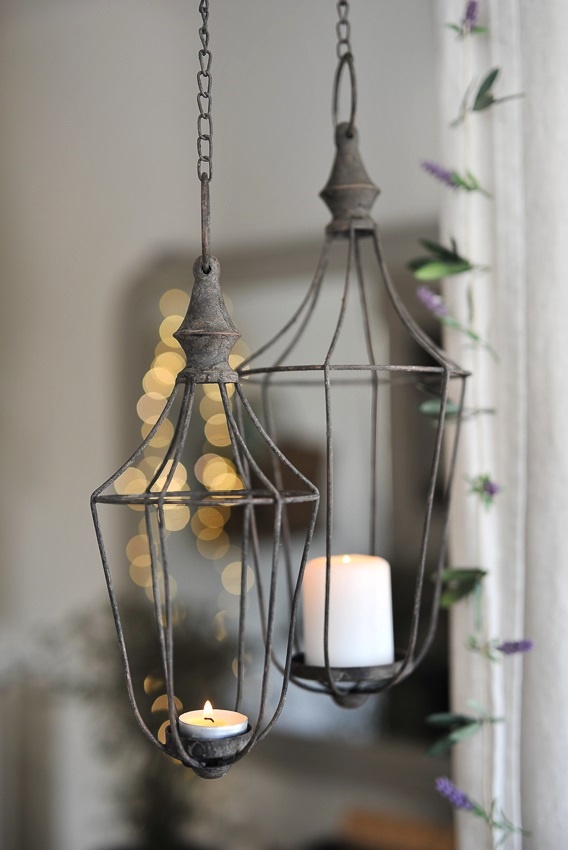 Lantern – Hanging basket – Hanging lantern – Light lantern with chain – Large - 3