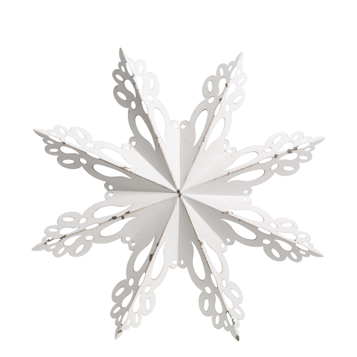 Stjärna – Adventsstjärna – Väggdekoration - Antikvit - Metall - Ø53 cm - 7