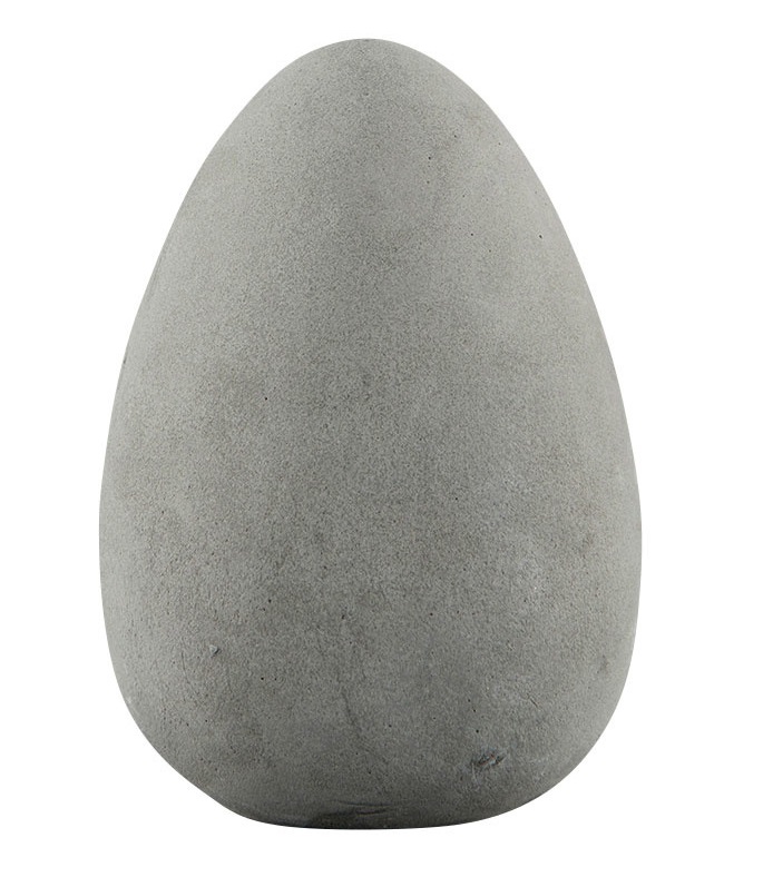 Ägg - Påskägg - Grå - Betong - Cement - 9,5 cm - 3