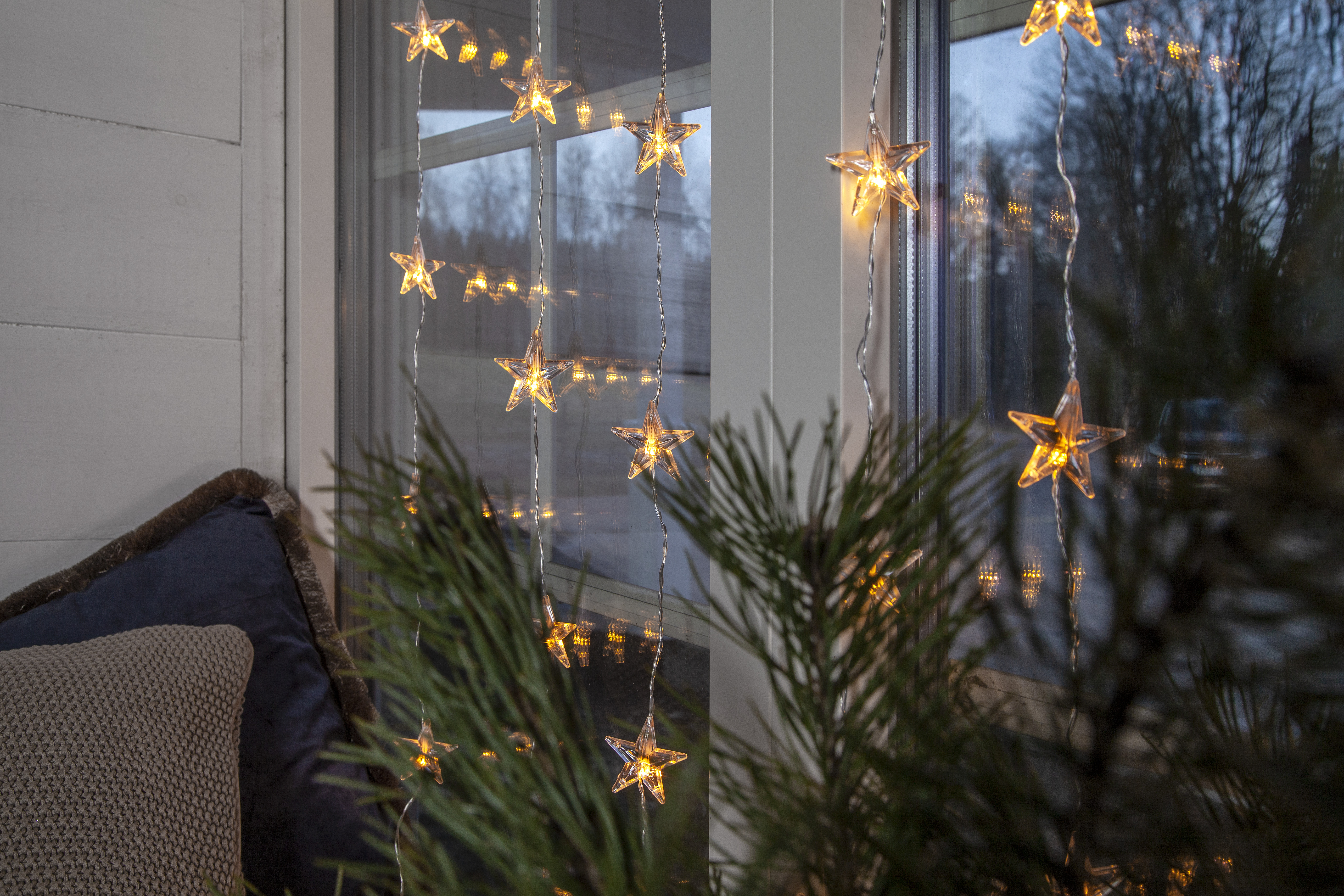 Light curtain with stars - Star curtain - 200x90 cm - 4