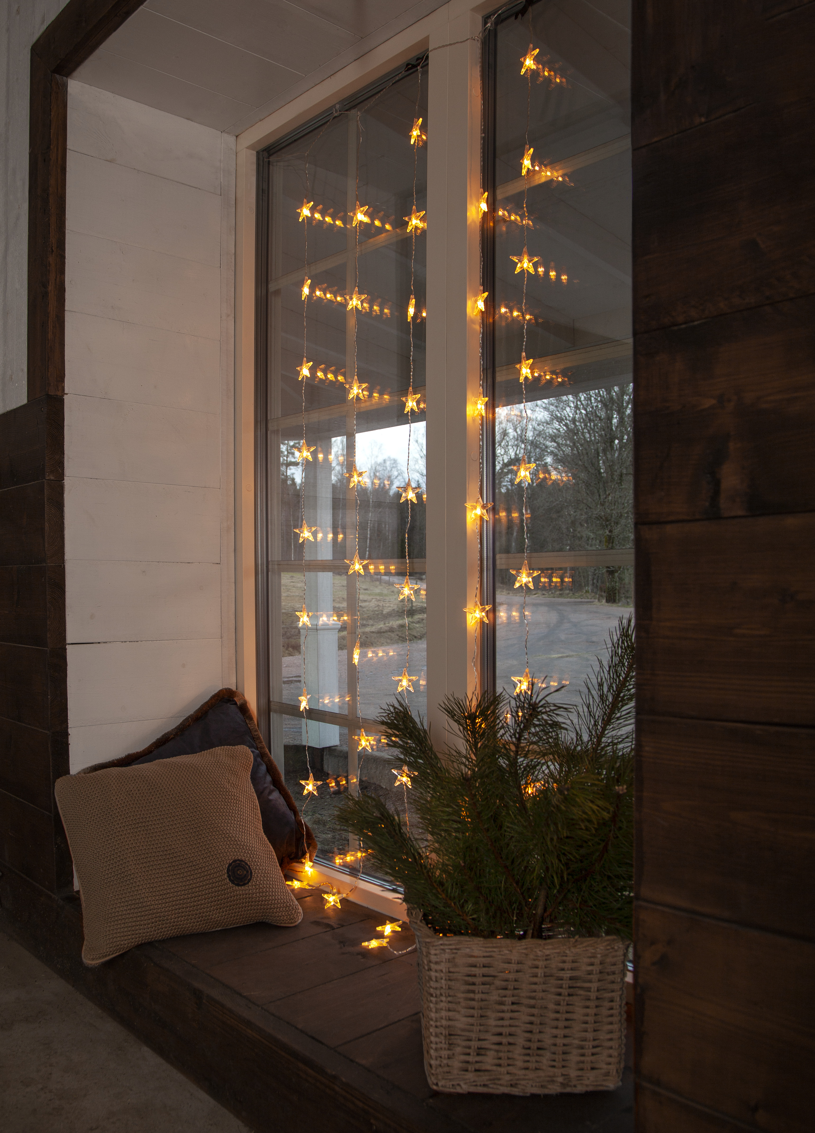 Light curtain with stars - Star curtain - 200x90 cm - 8